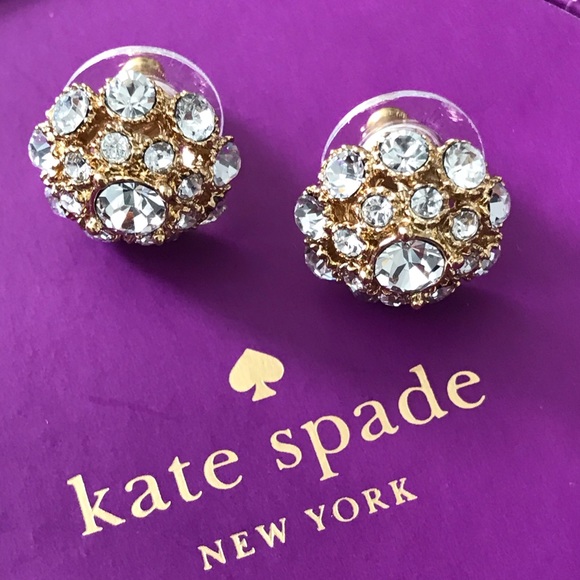 kate spade Jewelry - Kate Spade Rhinestone 14k Gold Filled Earrings